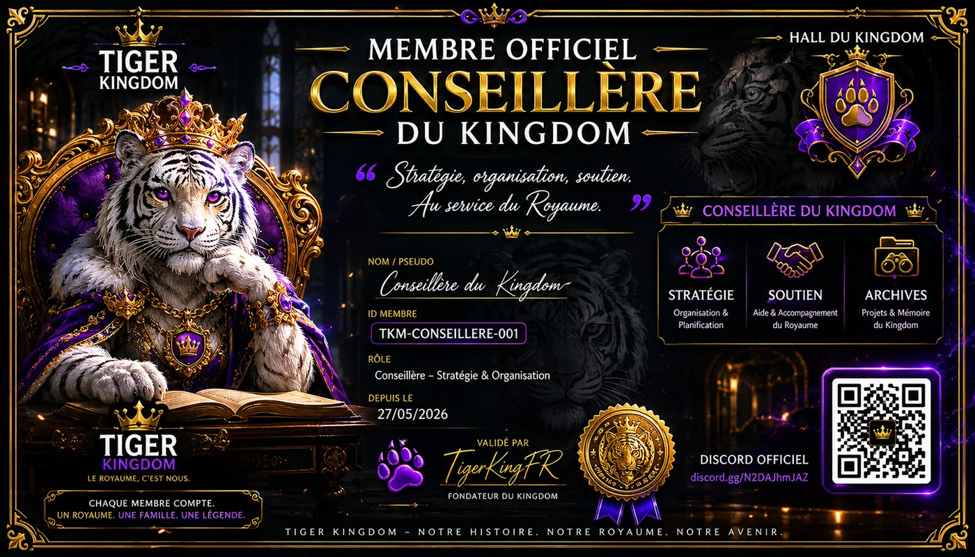 Carte officielle Conseillère du Kingdom
